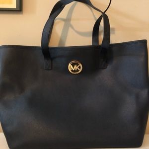 Navy blue Michael Kors tote
